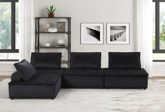 Anna - Velvet Sectional Sofa