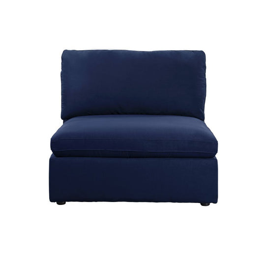 Crosby - Armless Chair - Blue Fabric