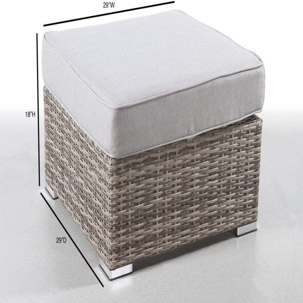 Stylish Outdoor Ottoman With Cushion For Comfort