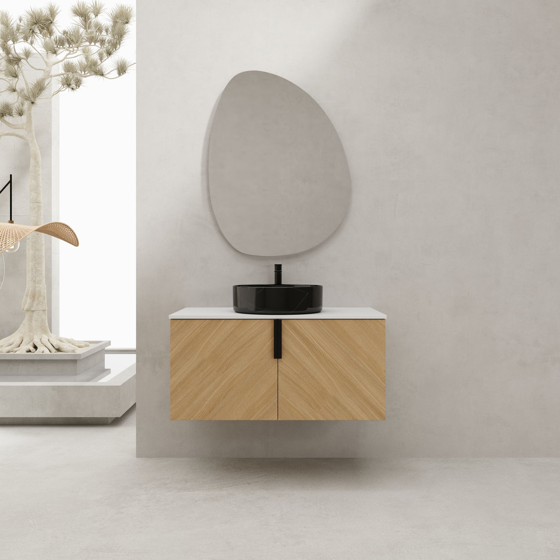 Wall Mounted Bathroom Vanity & Art Sink