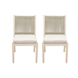 Cordoba - Dining Chair (Set of 2) Comfortable Armless Chairs - Beige