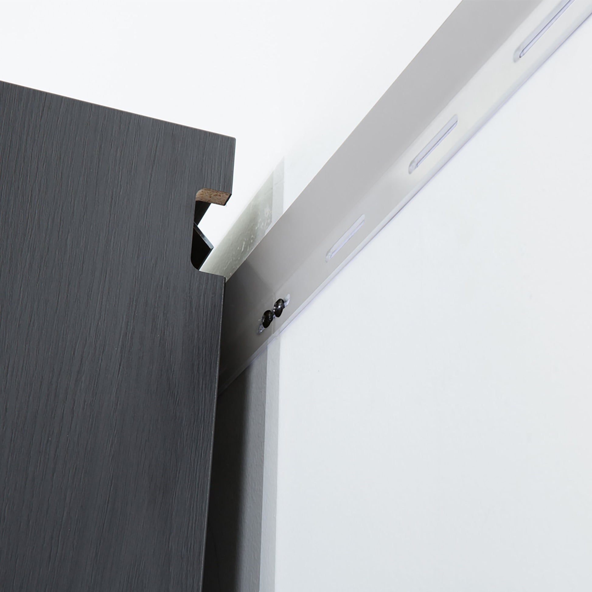 Astro Series - Wall Storage Cabinet With Soft Closing Drawers - Metallic Gray