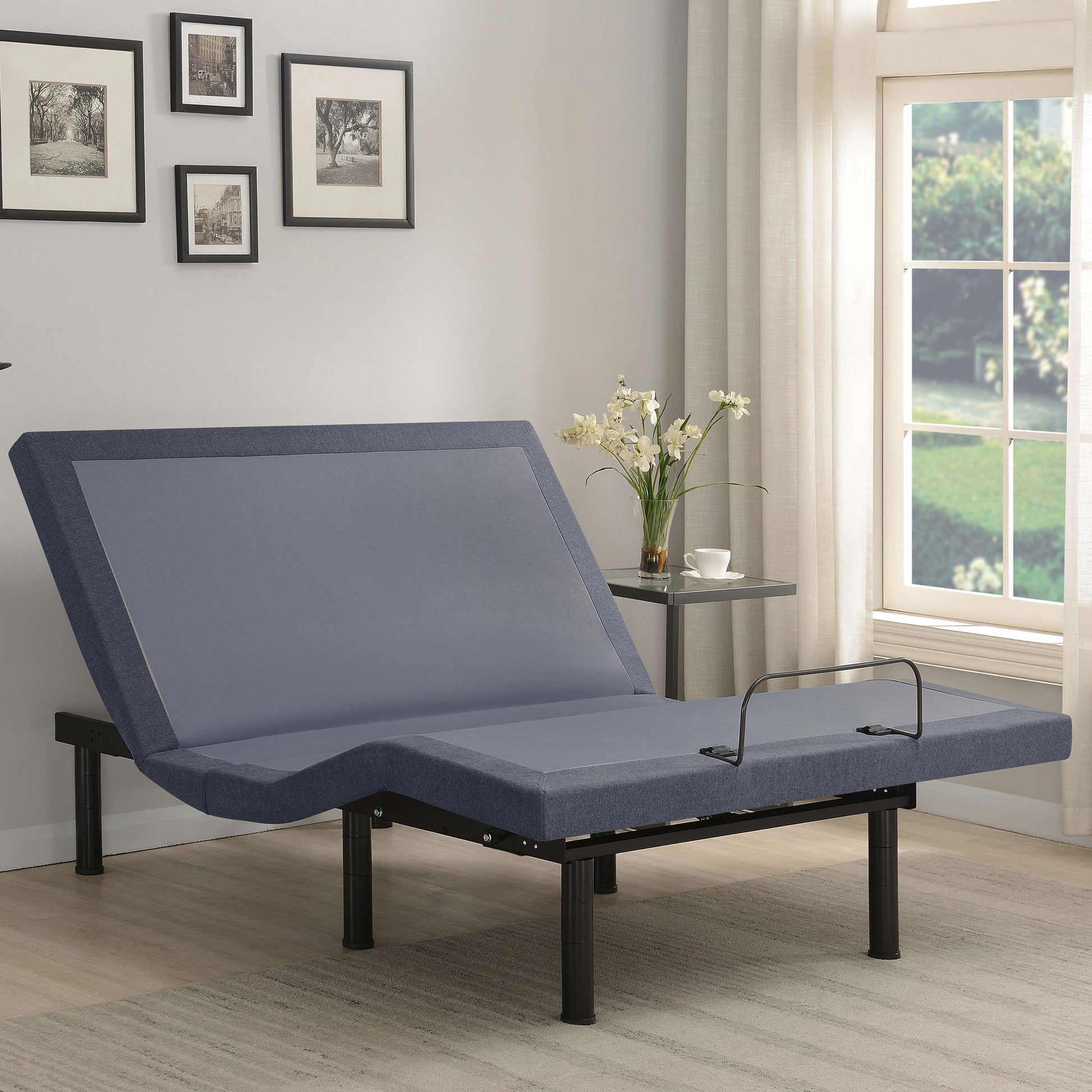 Kelven - Adjustable Bed Base With Wireless Remote And Dual Massage Motors