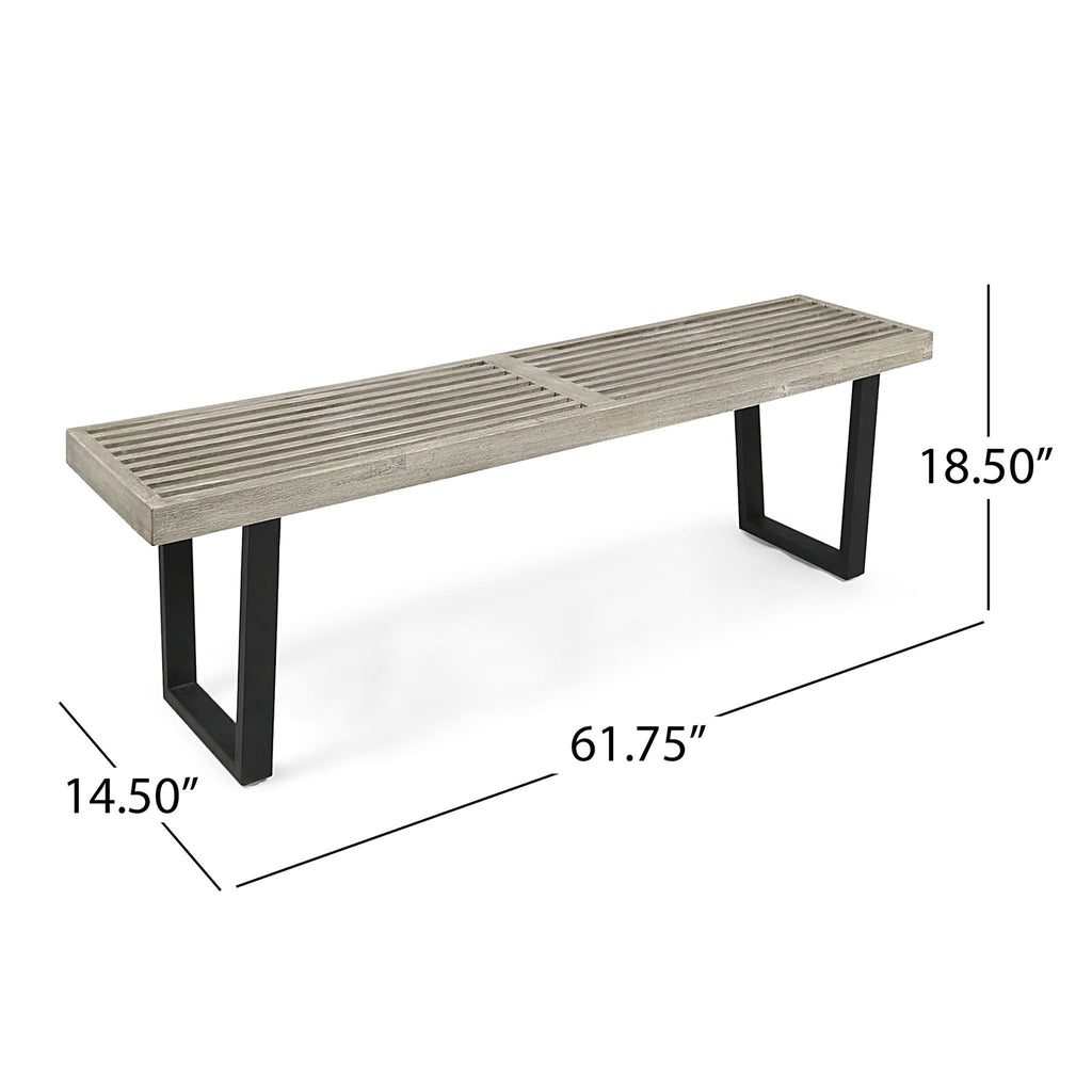 Intrinsic - Outdoor Dining Bench With Slat Top