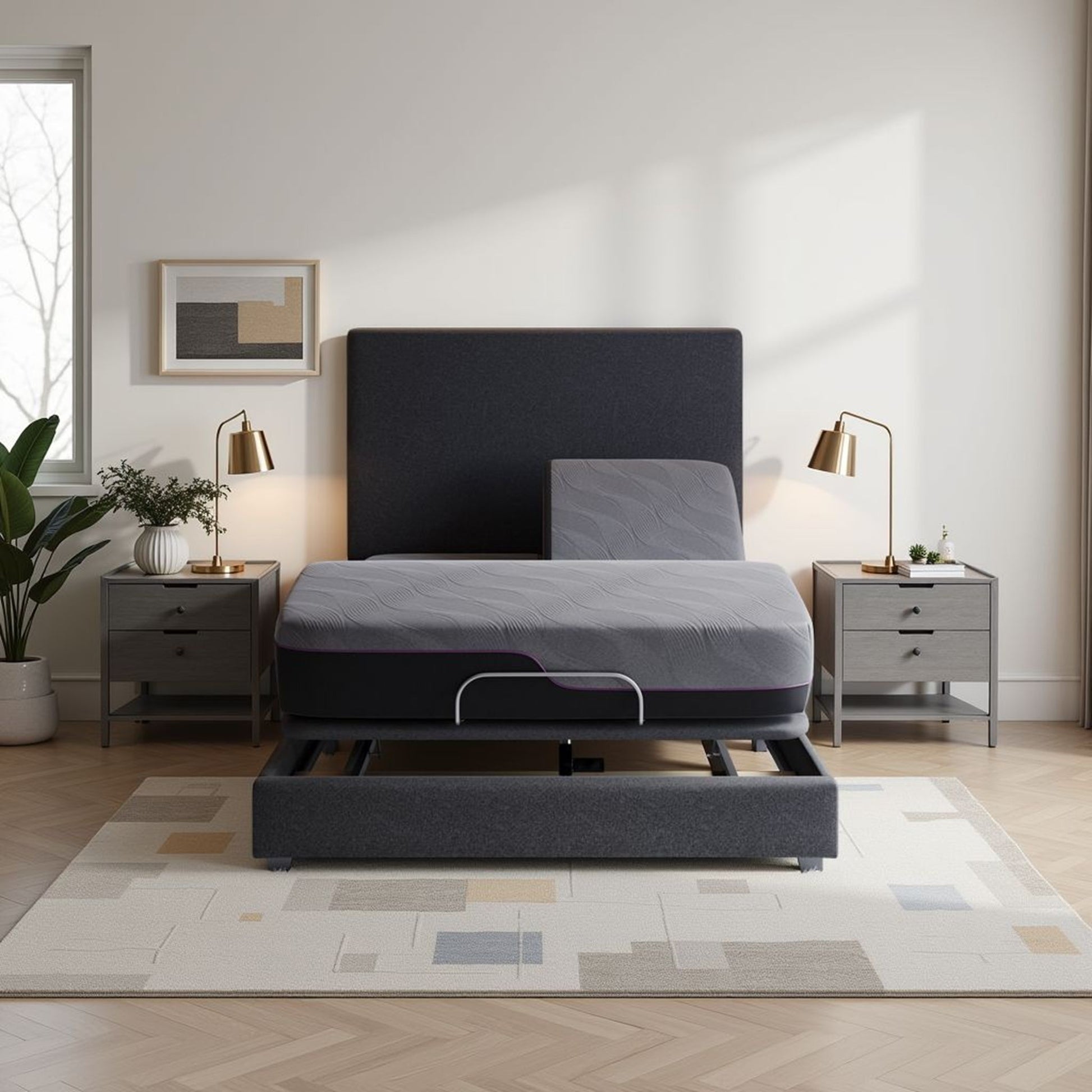 Renew - 11" Queen Size Flex Head Cooling Fast Responding Latex Foam Mattress - Gray