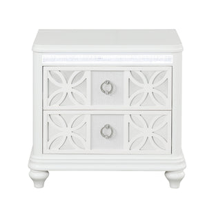 Abigale - 2 Drawer Nightstand With LED - White