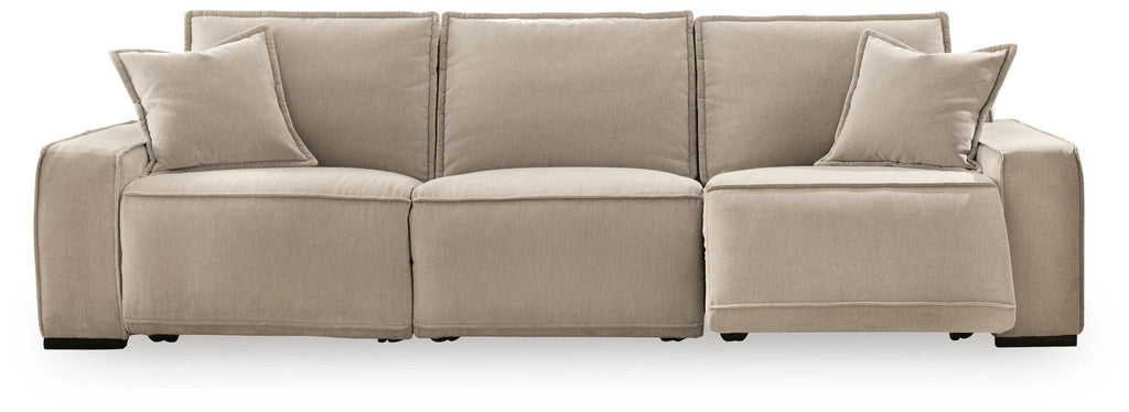 Carceri - 3-Piece Power Sectional Reclining Sofa With Armless Power Recliner - Cashmere