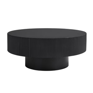 Elegant Round Coffee Table With Thick Tabletop