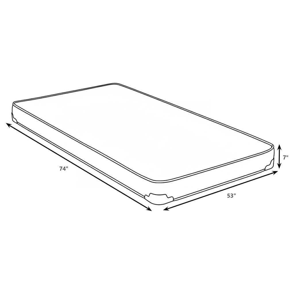Simon - 7" Bunkie Board Foam Mattress With Orthopedic Support And Breathable Fabric