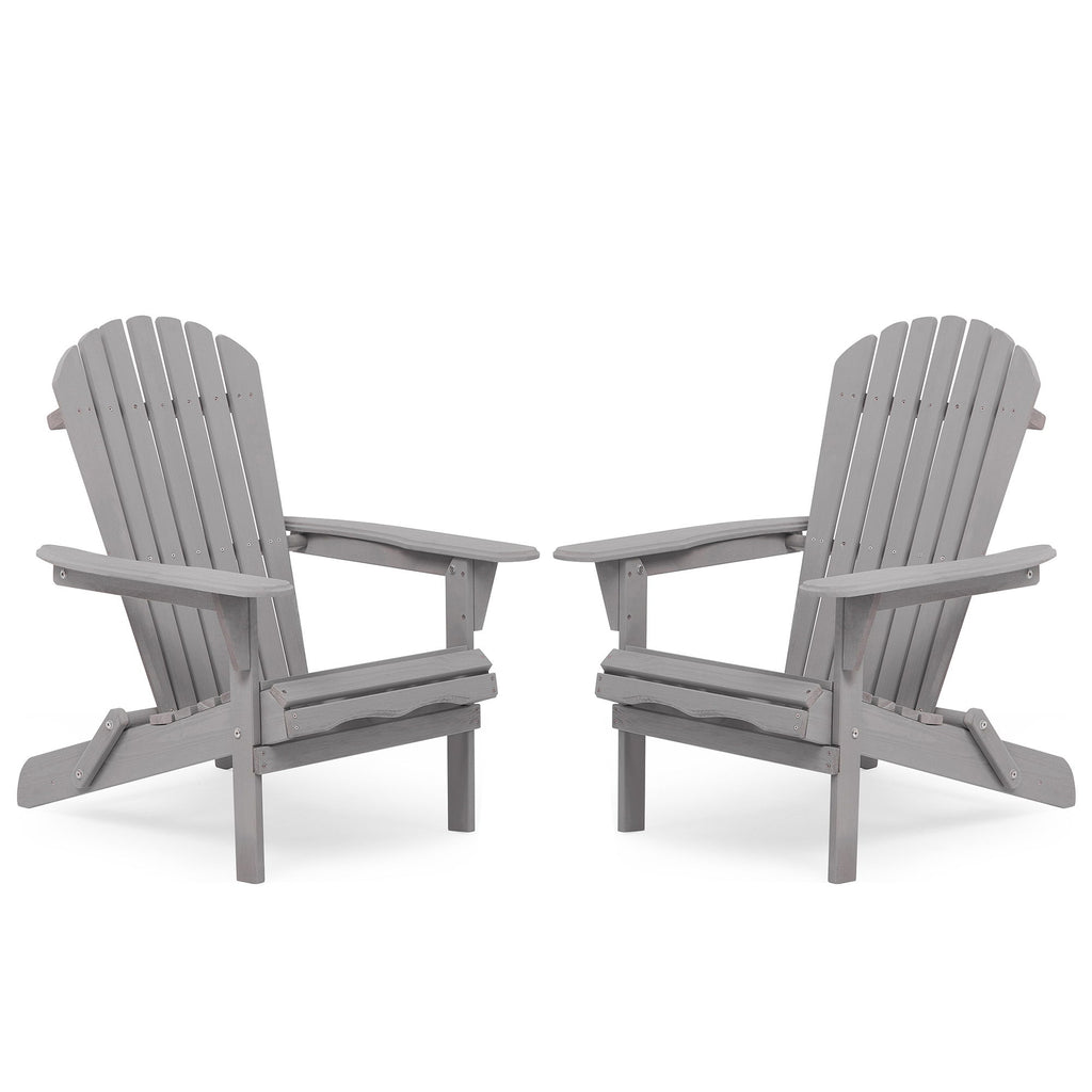 Lounge Patio Chair For Garden Outdoor Wooden Folding Adirondack Chair (Set of 2) Solid Cedar Wood Lounge Patio Chair For Garden