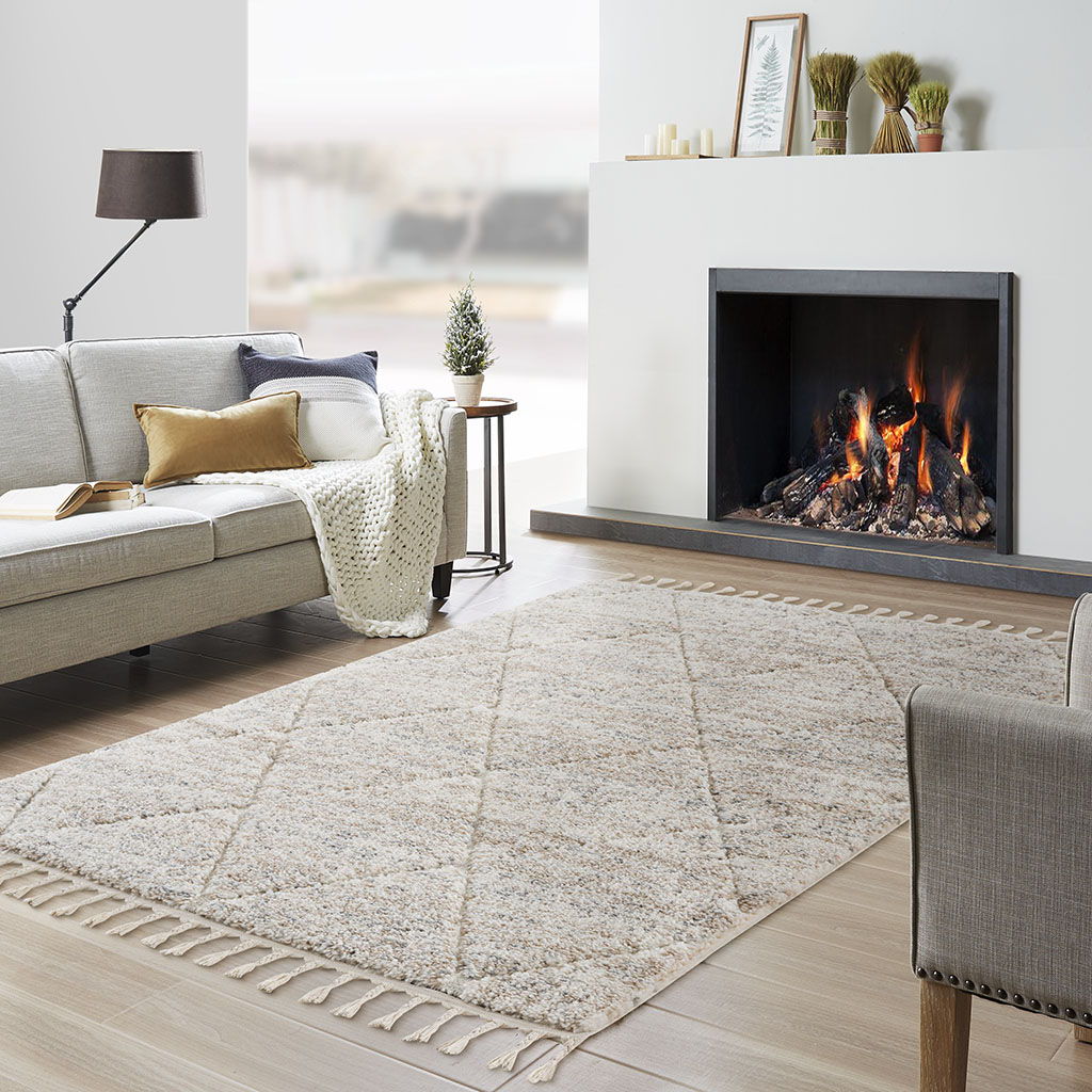 Sophia - 5' X 7' Talas Trellis Area Rug - Cream