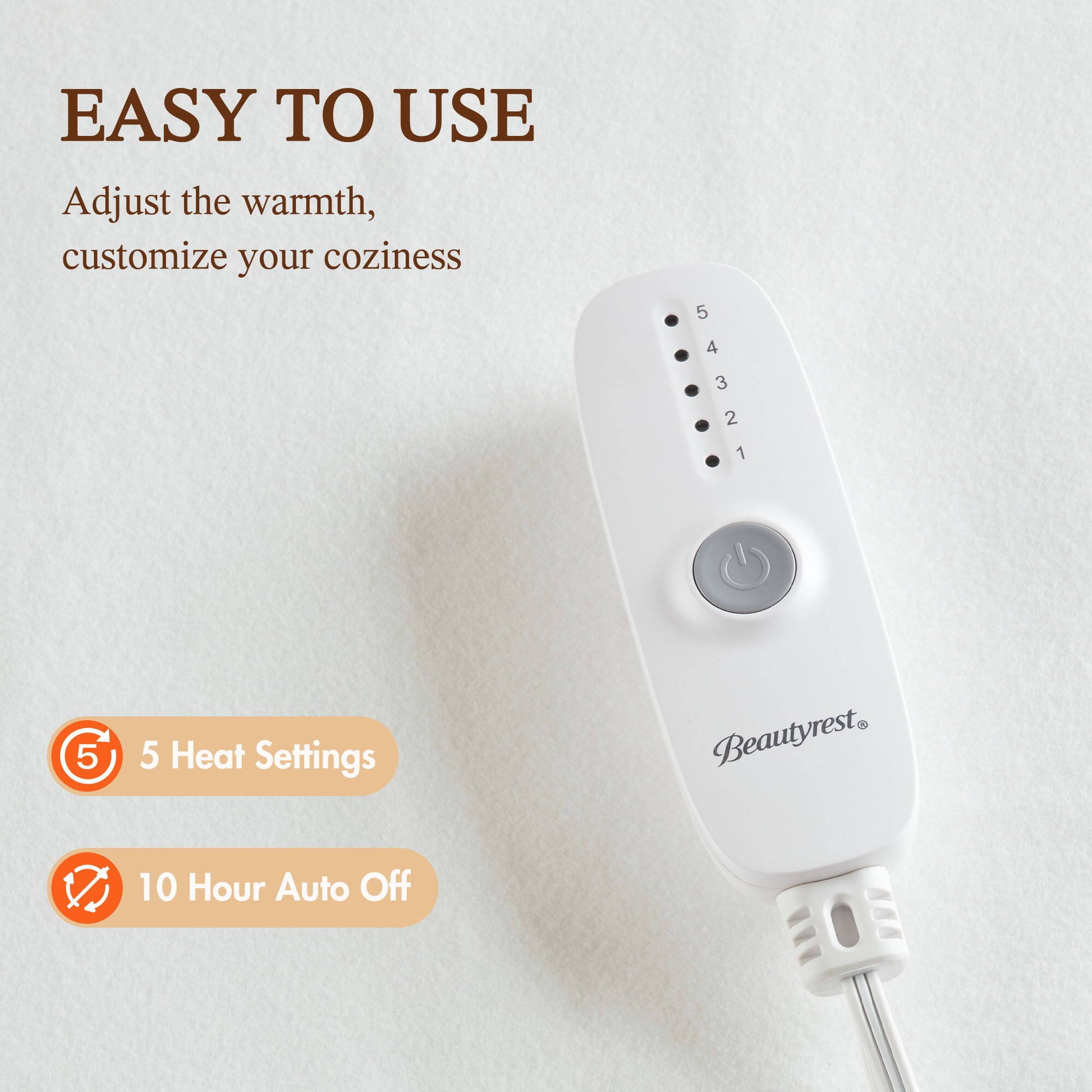Nonwoven - Twin Heated Mattress Pad - White