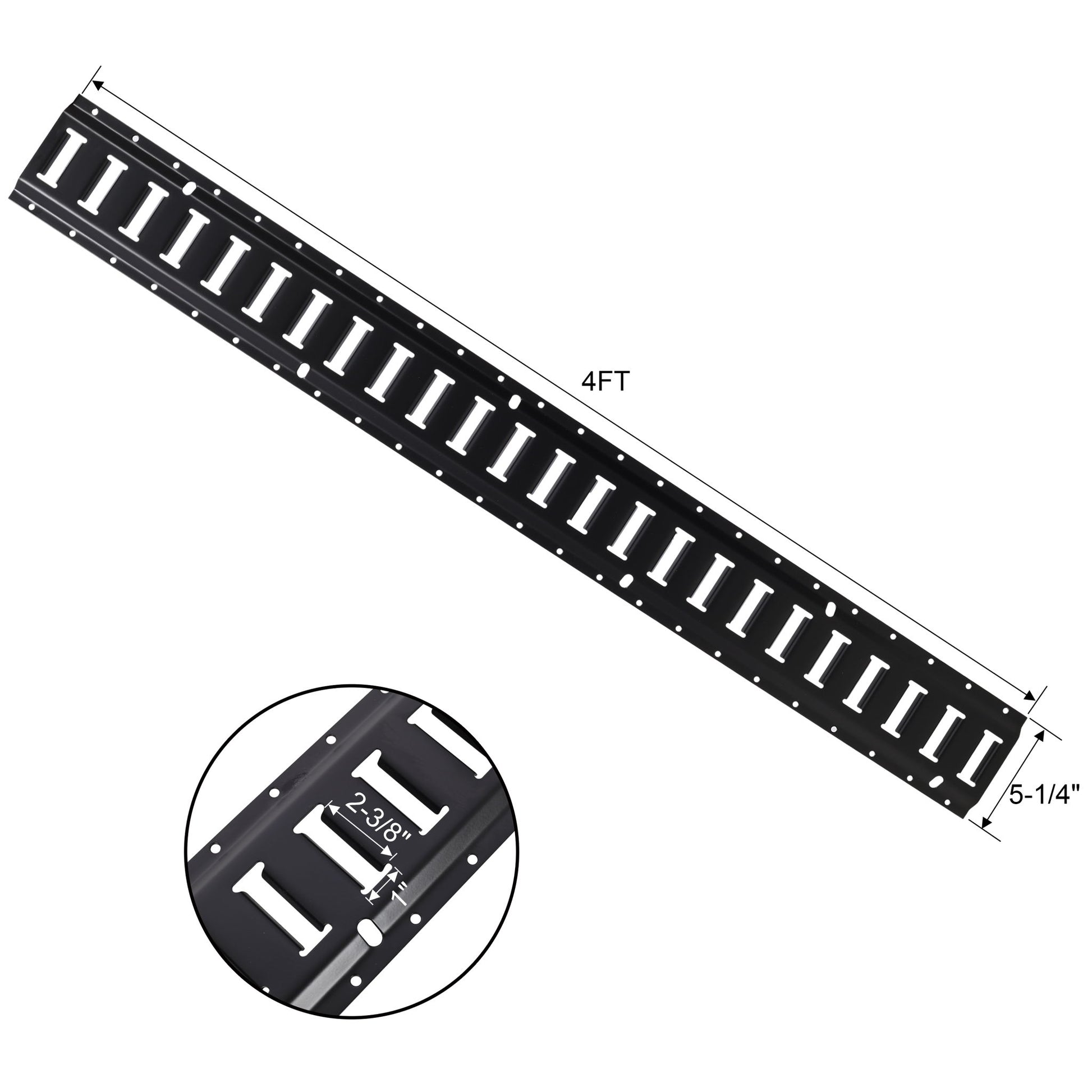 Heavy Duty E Track Tie-Down Rail Kit With O-Ring Anchors And Rope Tie Offs