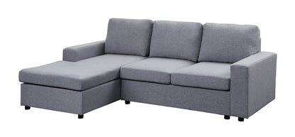 Aurelle - Linen Reversible Sectional Sofa Chaise - Light Gray