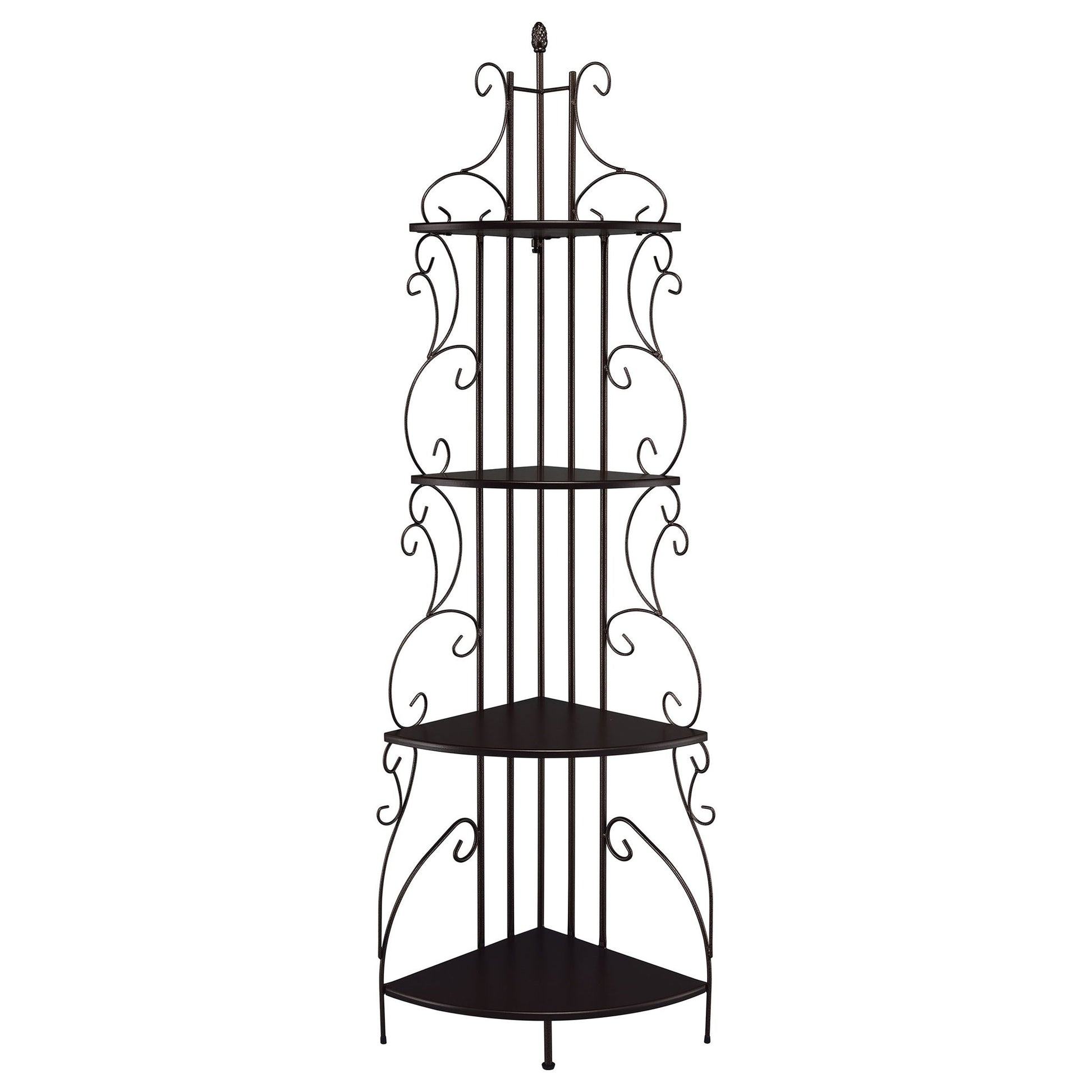 4 Shelf Corner Bookcase - Cappuccino
