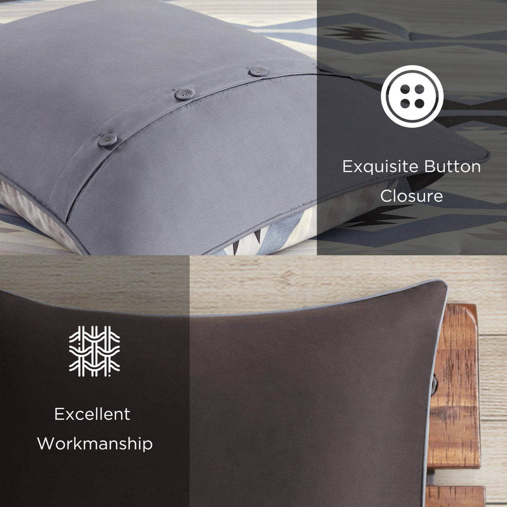 Bitter Creek - Oversized Comforter Set - Blue