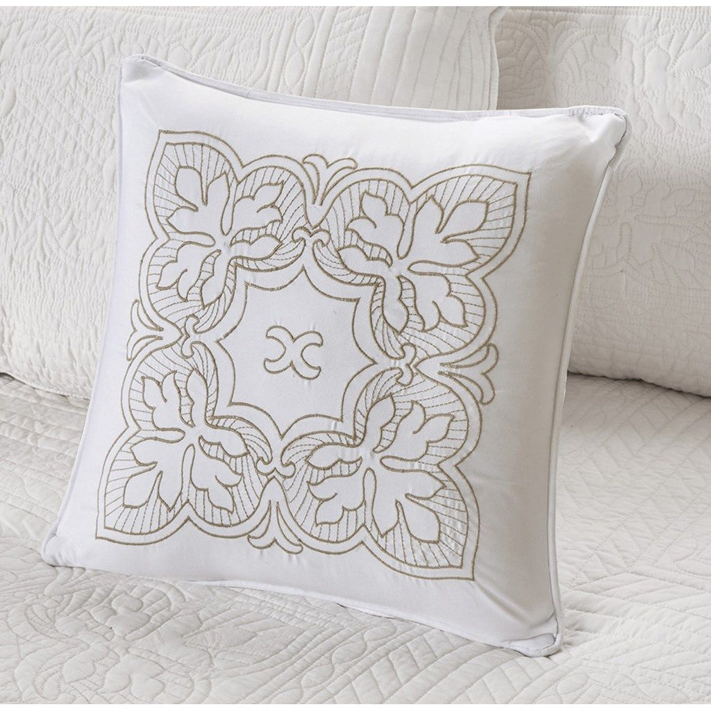 Tuscany - Twin 6 Piece Reversible Scalloped Edge Daybed Cover Set - White