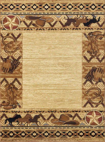 Tribes - GC_YLS4011 Beige 5' x 7' Southwest Area Rug