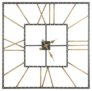 Thames - Wall Clock - Black / Gold Finish