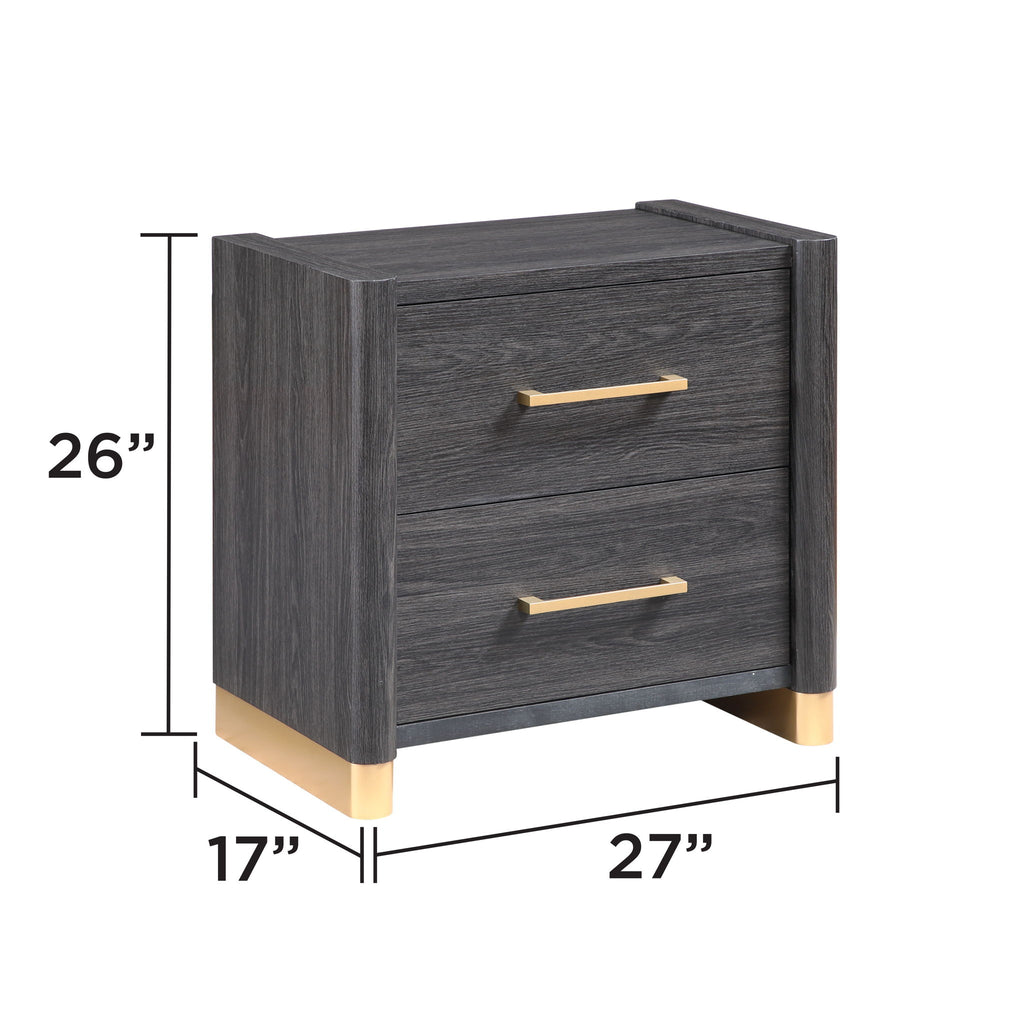Clifton - 2 Drawer Nightstand - Espresso