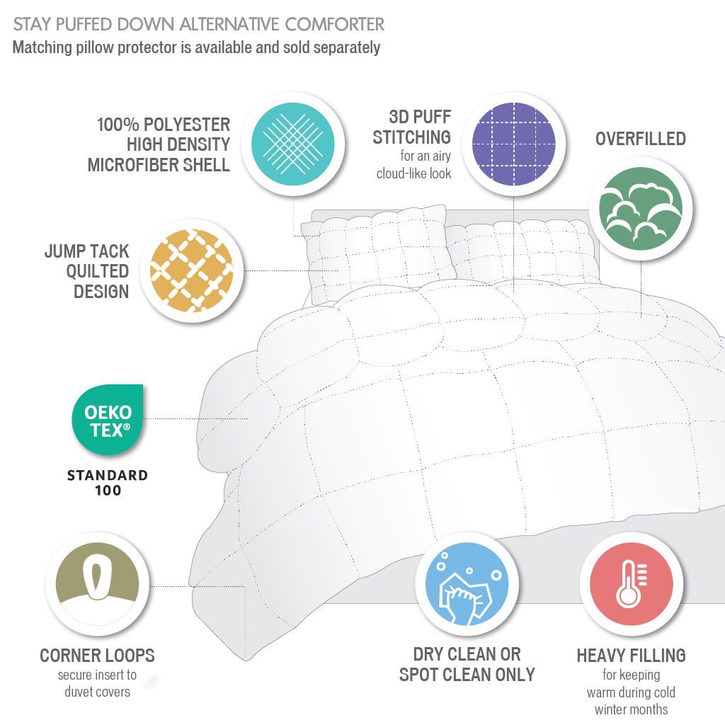 Stay Puffed - Overfilled Down Alternative Comforter - Beige