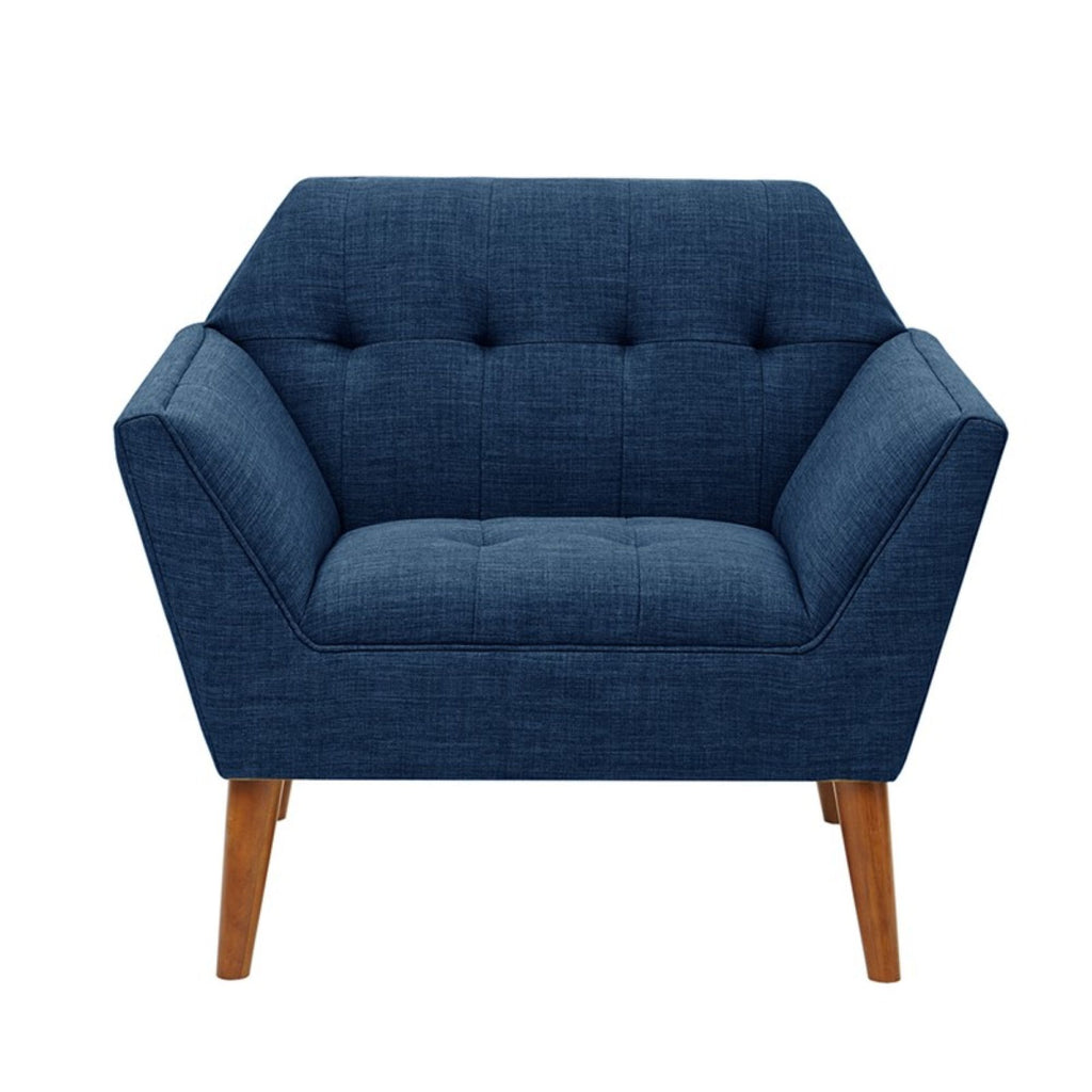 Newport - Wide Mid-Century Modern Lounge Chair (Set of 2) - Blue