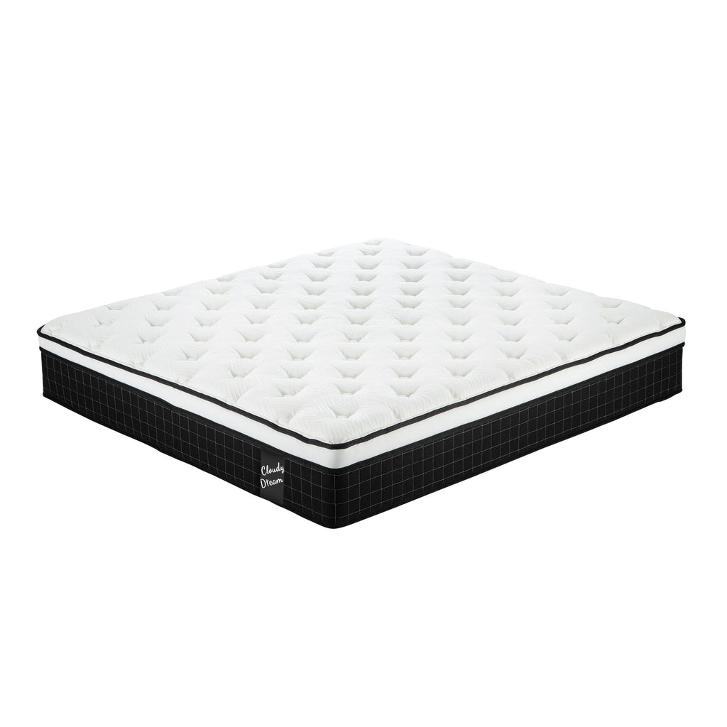 12" Hybrid Mattress With Individual Pocket Spring, Comortable Memory Foam