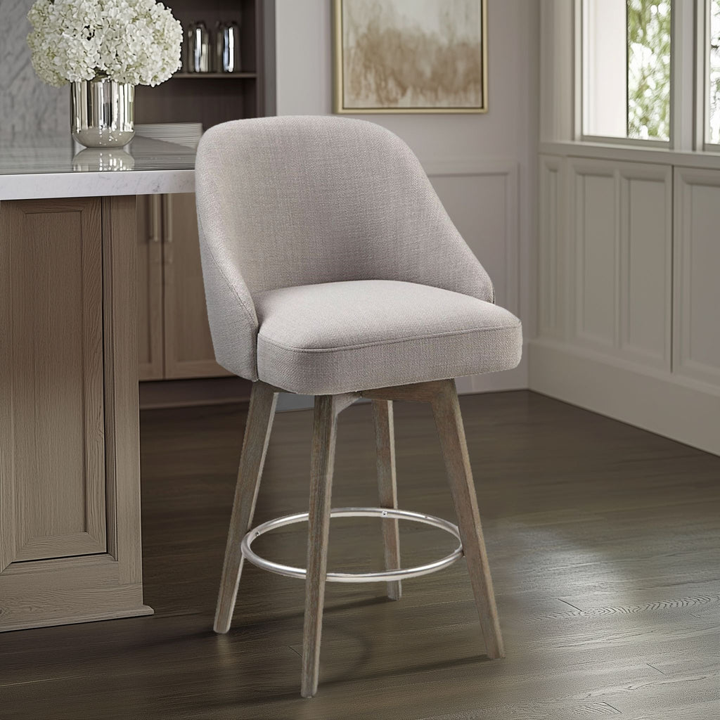 Pearce - Counter Stool With Swivel Seat - Gray