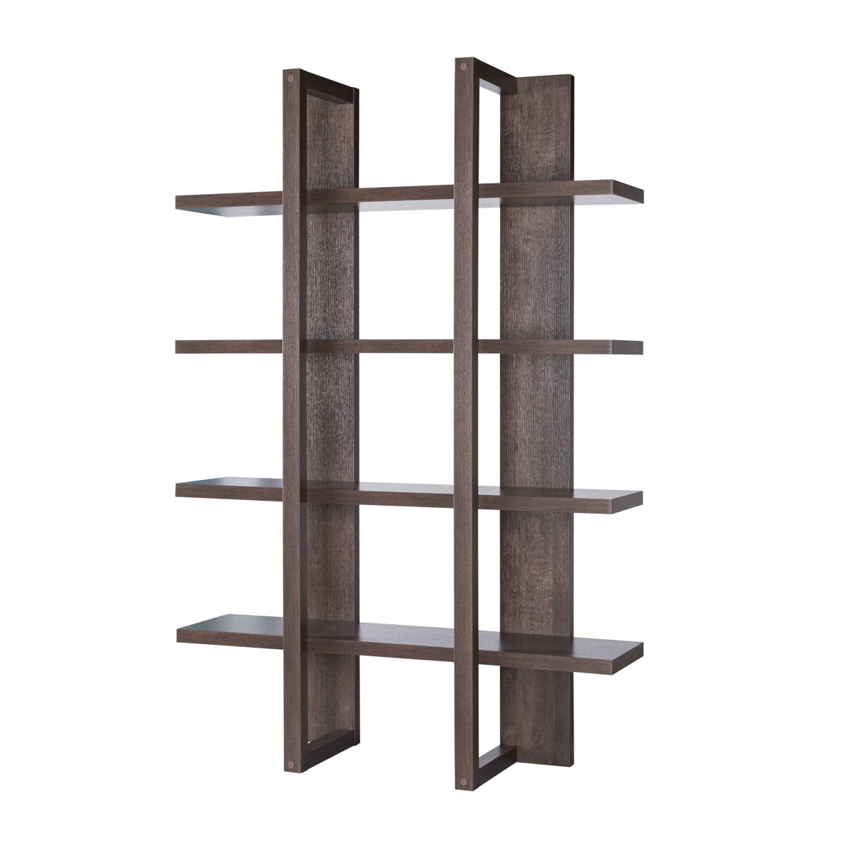 Two Toned Display Cabinet, 71" Tall Bookcase Storage Cabinet