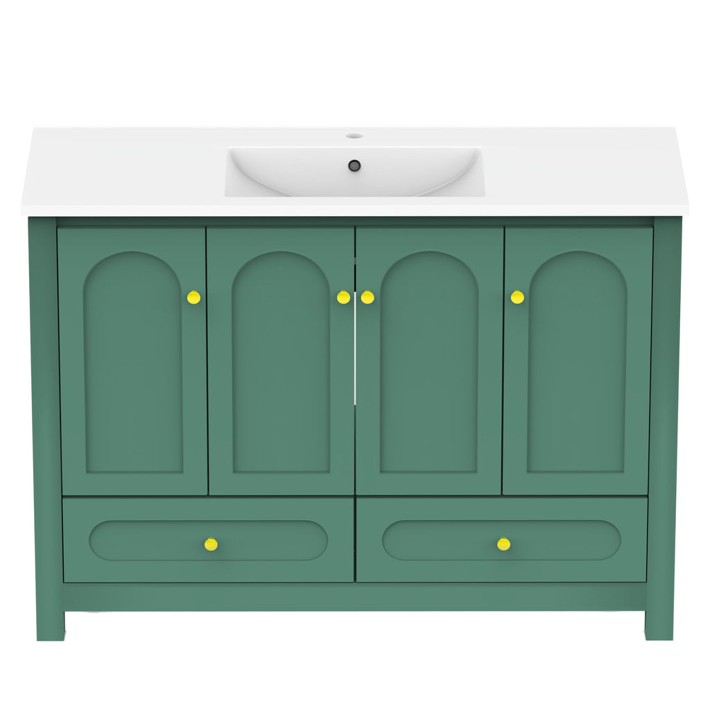 Bathroom Vanity With Sink Combo, 4 Soft Close Doors And 2 Drawers