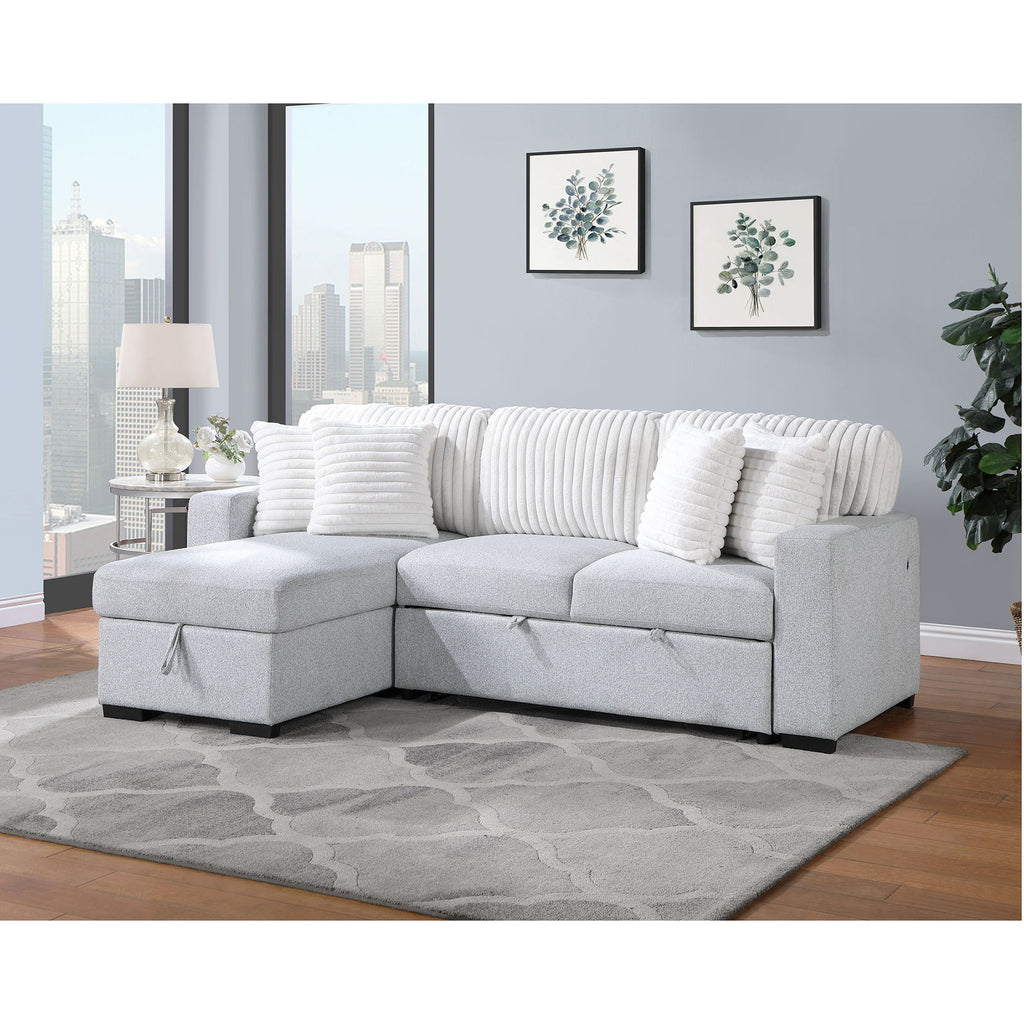 Ford - Reversible Pull Out Sofa Bed - Light Gray