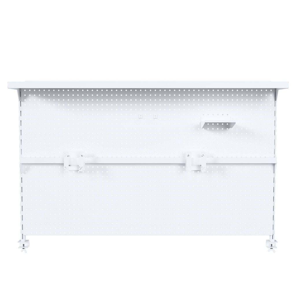 Clamp On Desk Pegboard With Single Monitor Stand