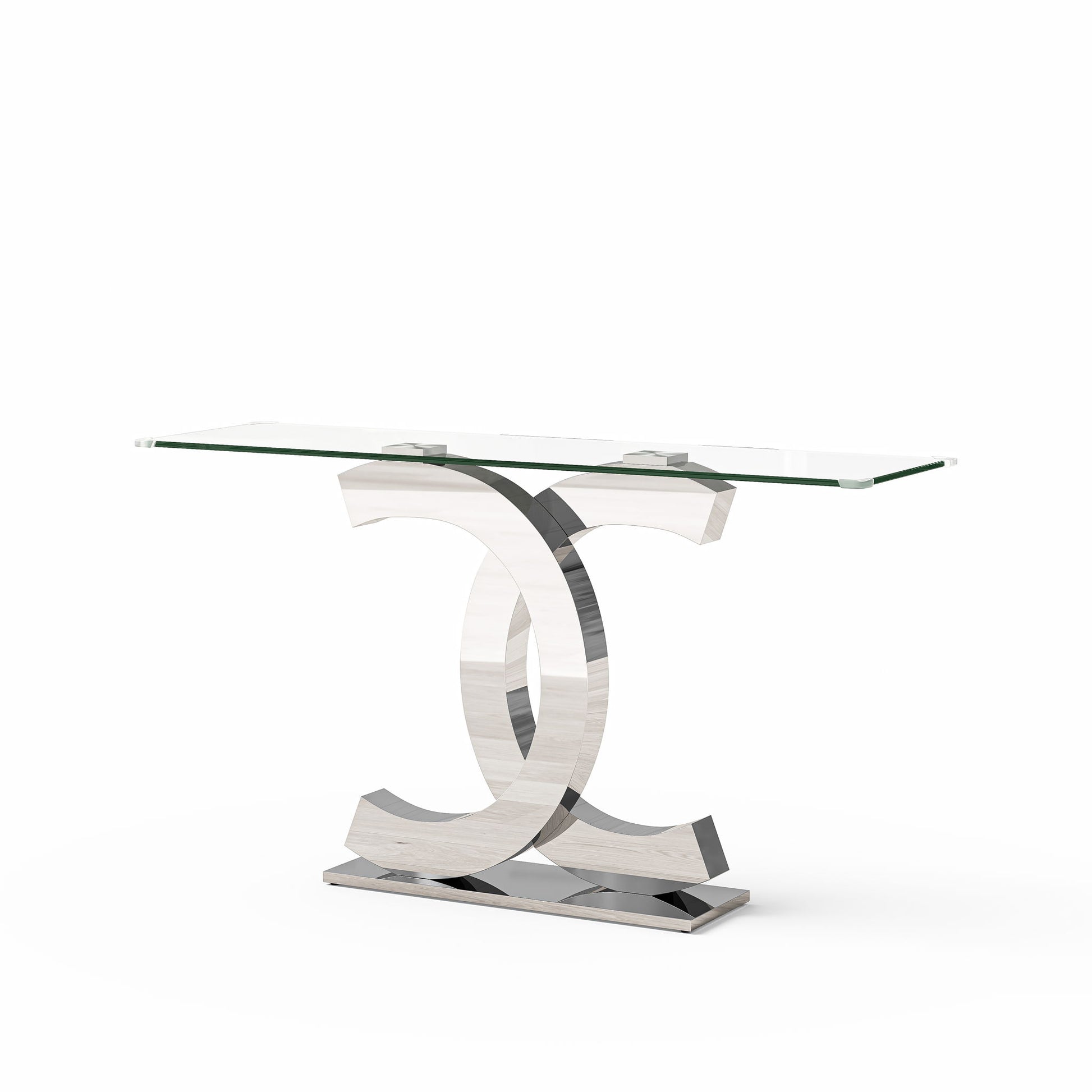Dual C - Shaped Console Table