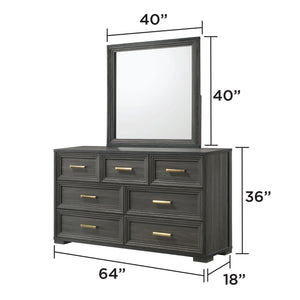 Colorado - Dresser (Mirror Not Included) - Charcoal