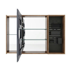 Wall Mounted Bathroom Cabinet, Adjustable Shelves Storage Cabinet - Imitative Oak