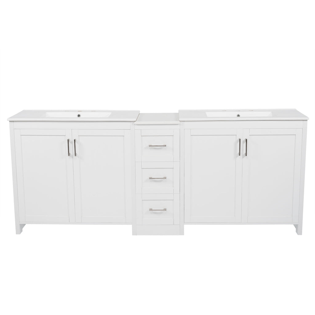Double Sink Bathroom Vanity With Quartz Countertop