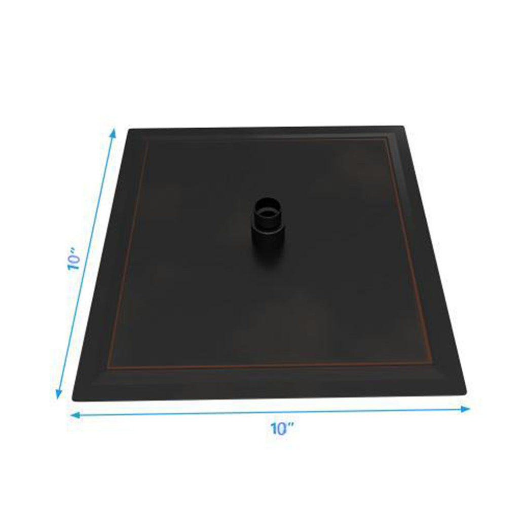 10" Square Rainfall Shower Head With Silicone Nozzle - Oil-Rubbed Bronze