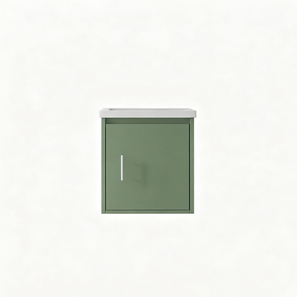 Floating Bathroom Vanity Combo, Wall Mounted Cabinet With Sink & Soft Close Doors For Small Bathrooms