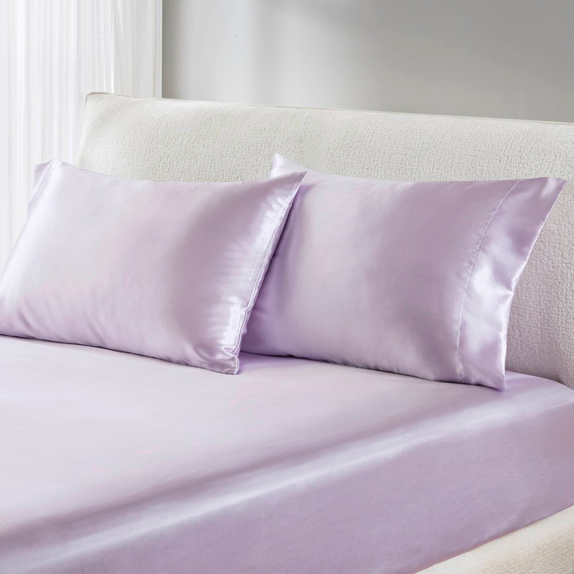 Satin - Standard Luxury Pillowcases (Set of 2) - Lilac