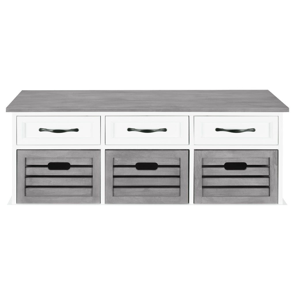 3 Drawer Storage Bench With Removable Baskets
