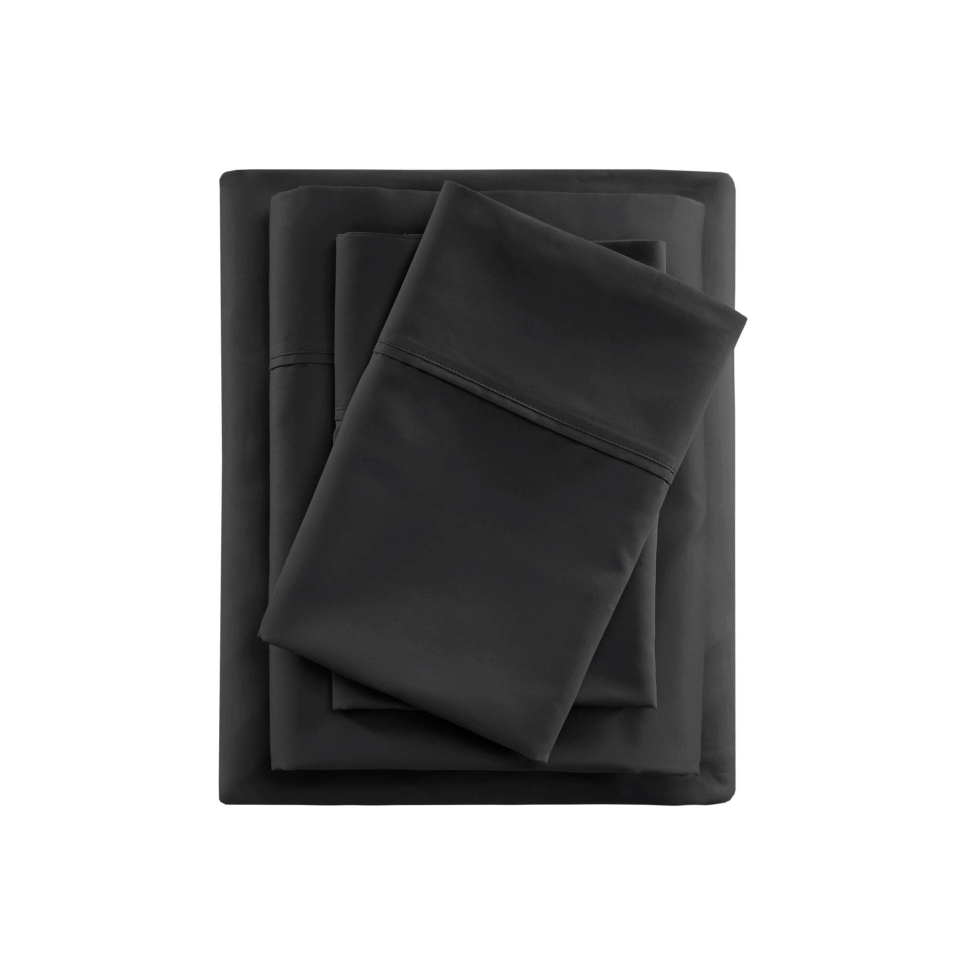 600 Thread Count - Cooling Cotton Blend 4 Piece Sheet Set - Black