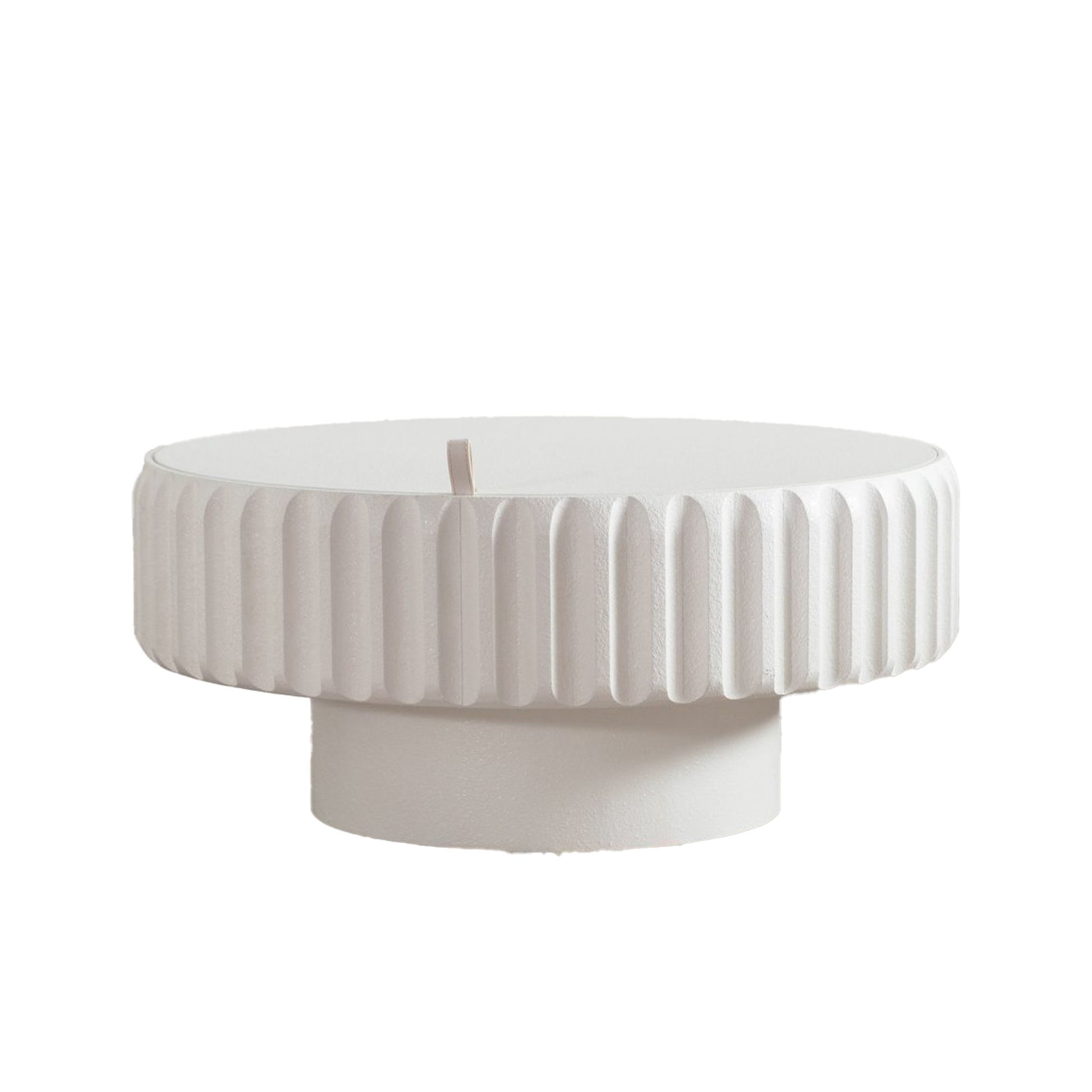 Fluted Storage Table With Lift Off Lid