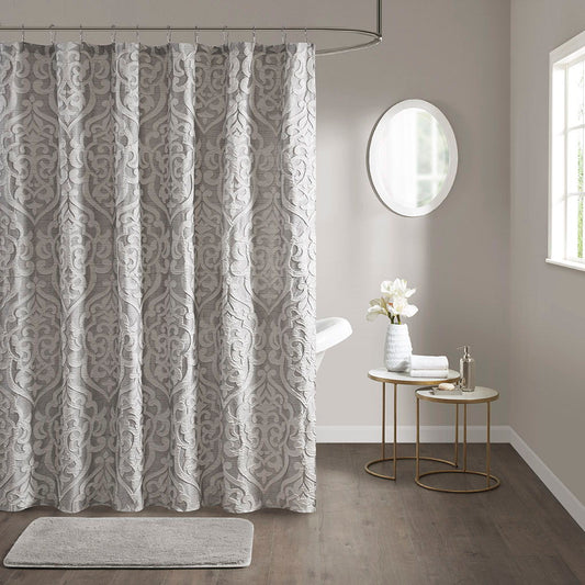 Odette - Shower Curtain - Silver