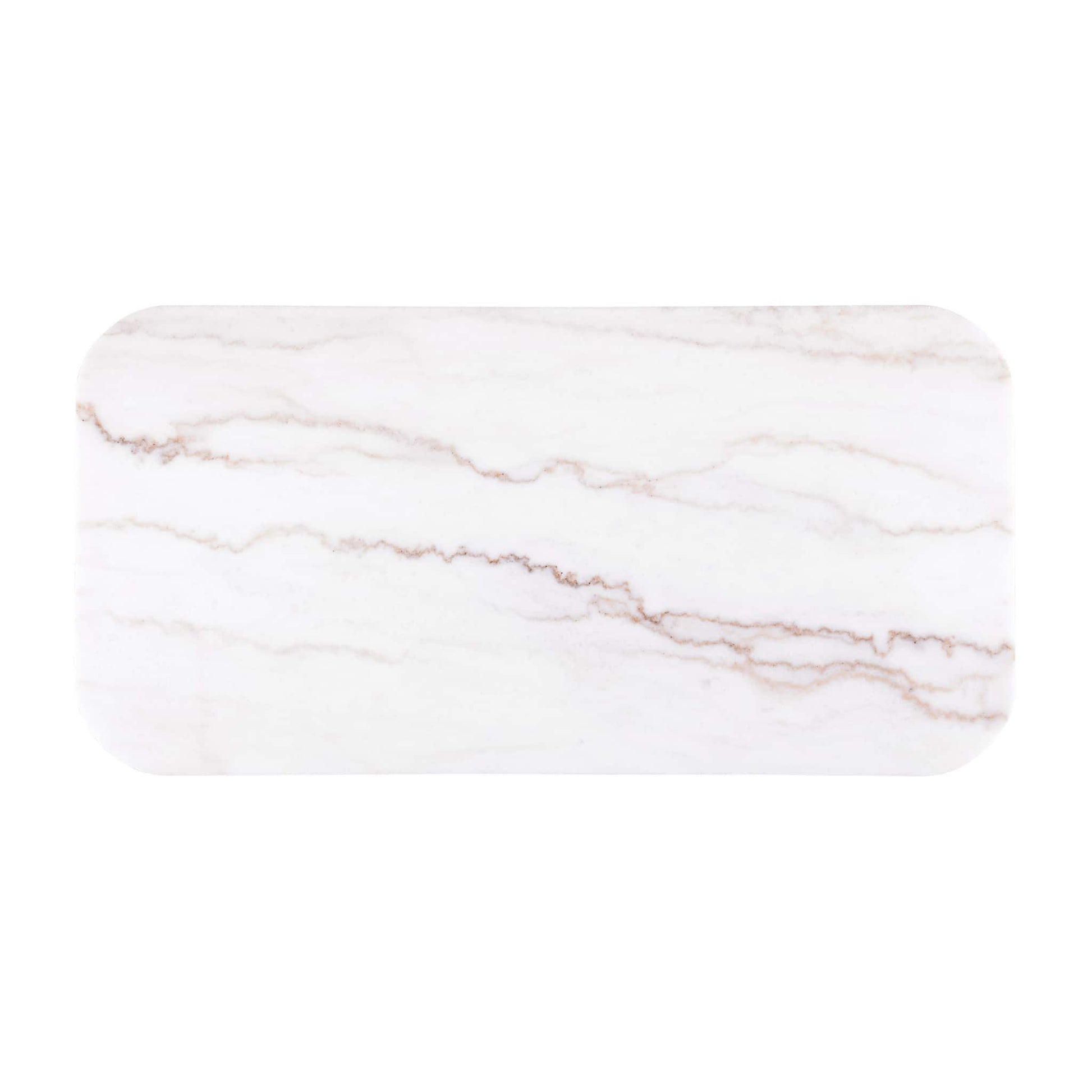 Rectangle Cocktail Table Genuine Accent Plinth Base Living Room - Brown / Gold / White