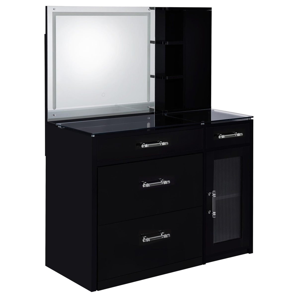 Kerr - 2 Drawer Makeup Vanity Table With Mirror And Stool