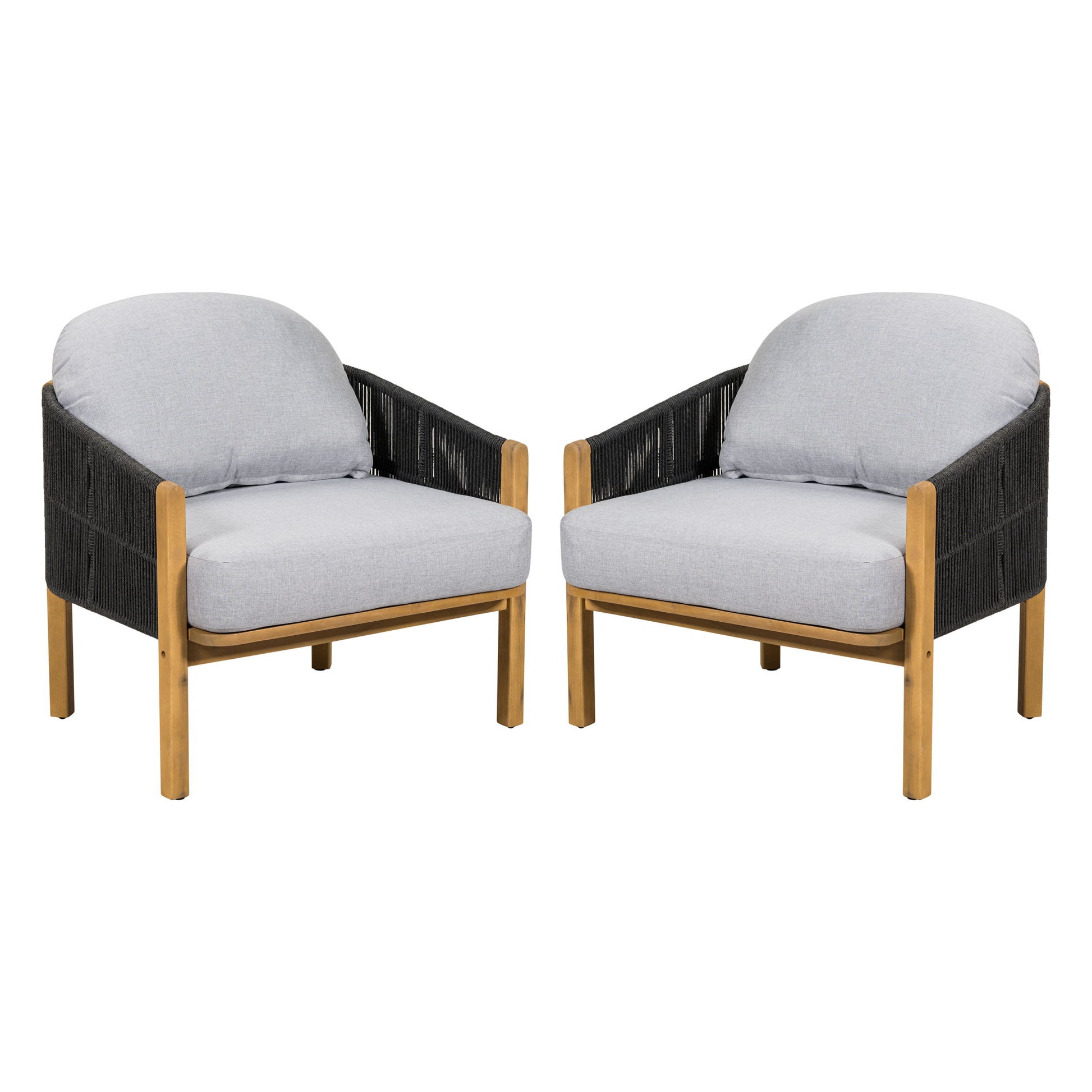 Grotta - Outdoor Wood Club Chair (Set of 2)