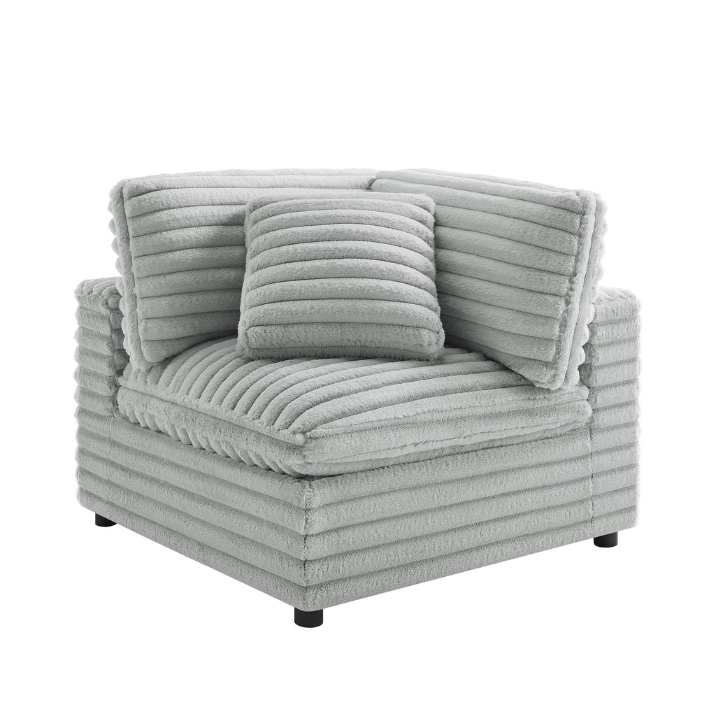 Jenny - Corner Accent Chair - Gray