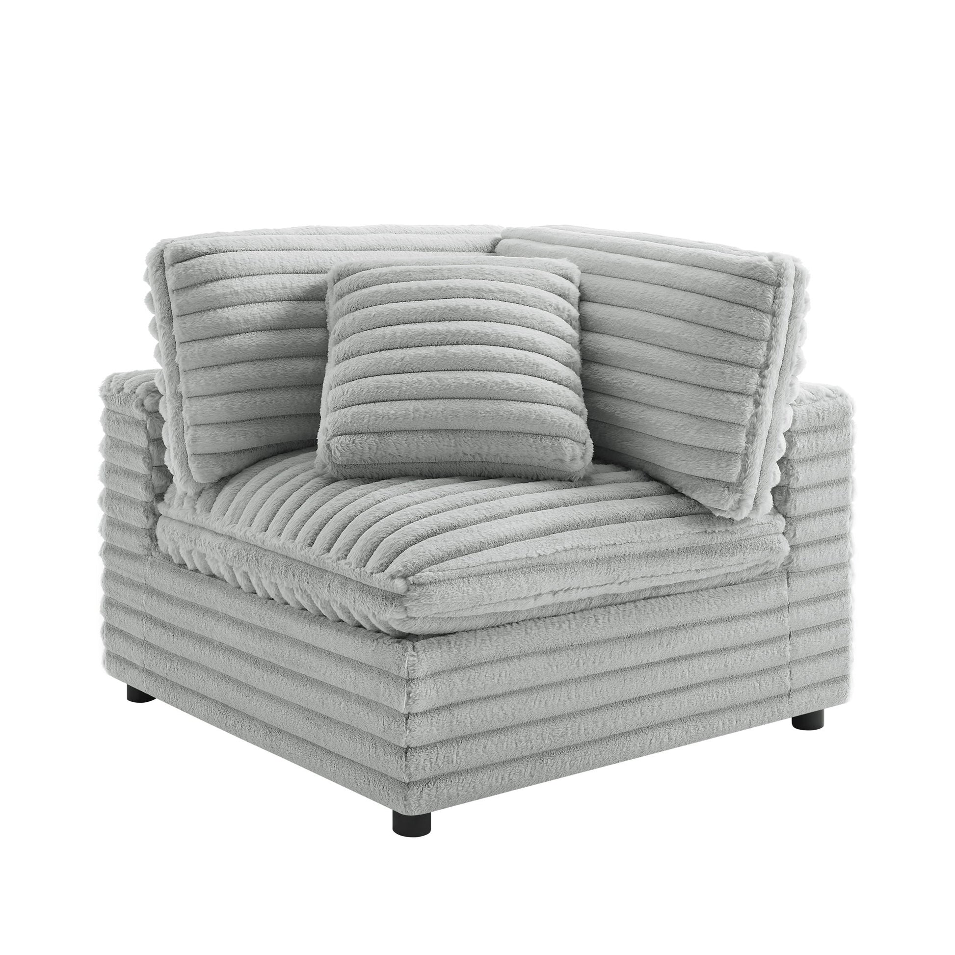 Jenny - Corner Accent Chair - Gray