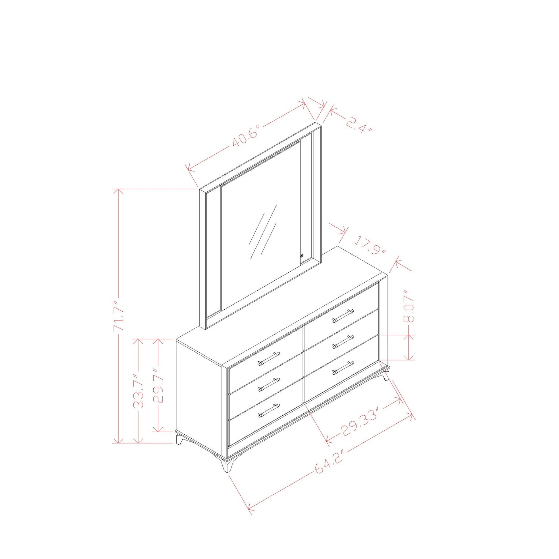Star - Mirror With Built In LED And Frame - White