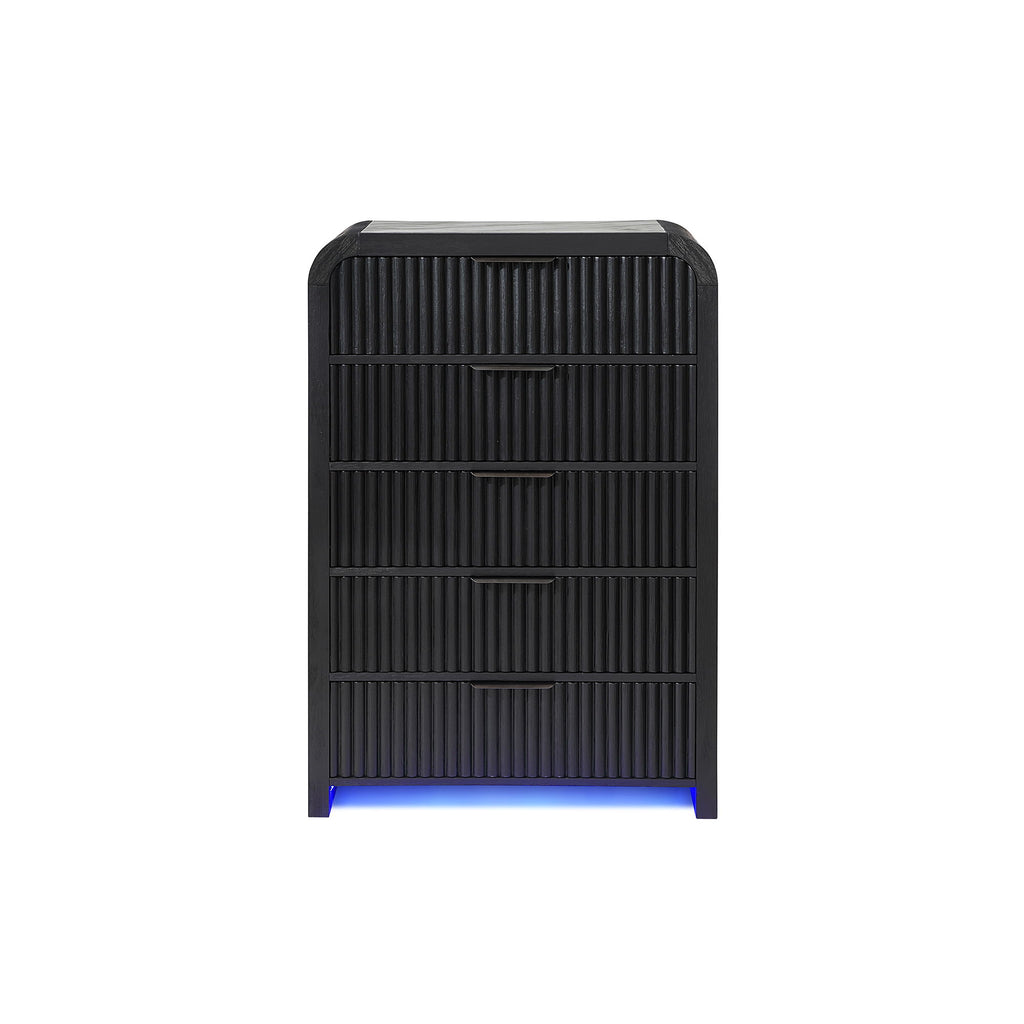 Beverly - Chest, LED Lighting - White / Black